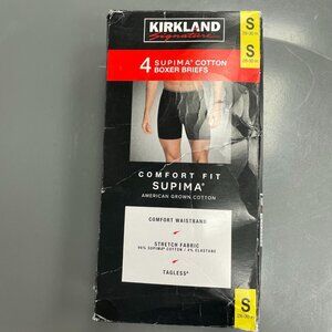 NEW Kirkland Signature Men's S Supima Cotton Boxer Briefs 4 Pack